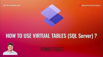 How to use Virtual Tables (SQL Server data source) in Power Pages ?