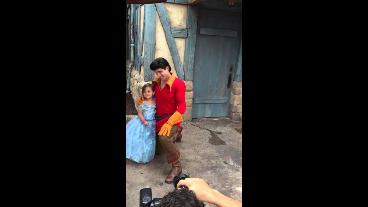Daisy meets gaston at disney world orlando,