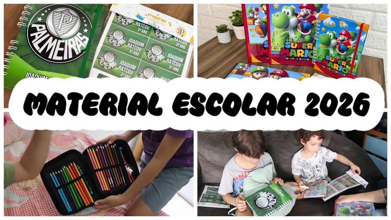 MATERIAL ESCOLAR PERSONALIZADO 2026 - PARTE 1 - REAÇÃO DOS MENINOS