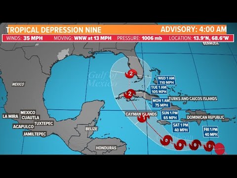 Storm forming in Caribbean is forecast to hit Florida as hurricane