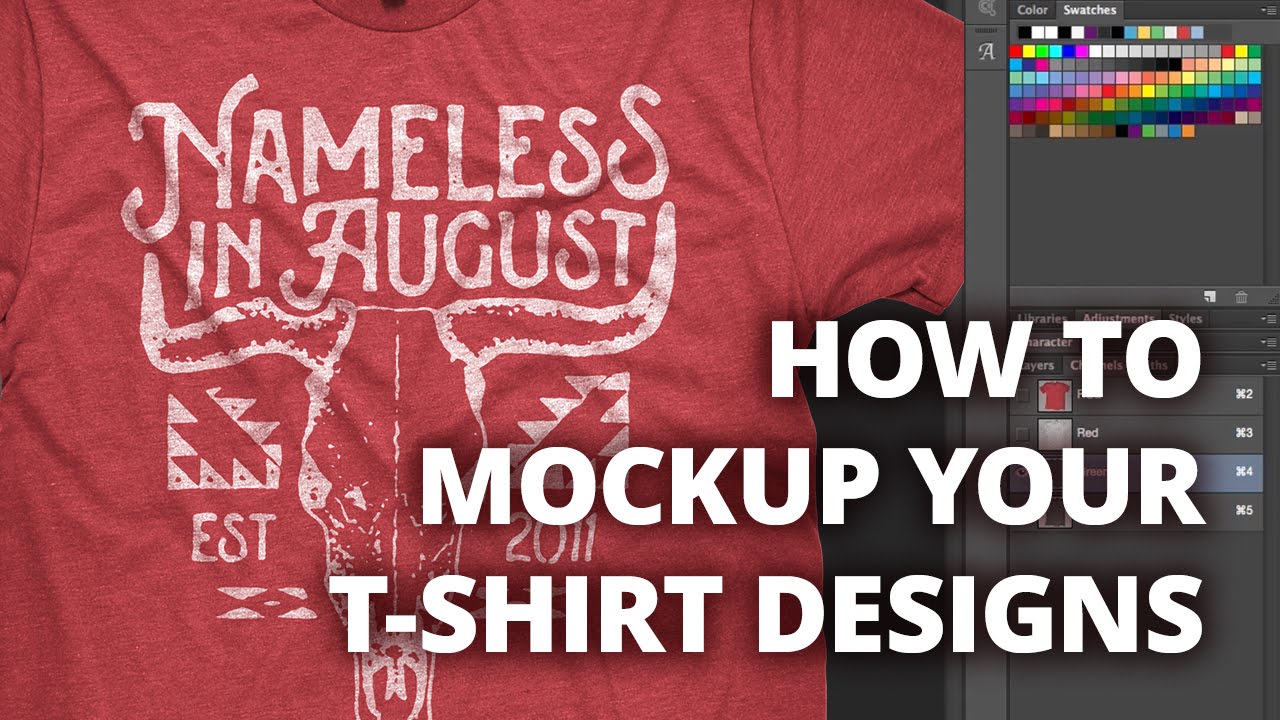 Download How To Use Displacement Maps To Mockup Your T Shirt Designs Youtube