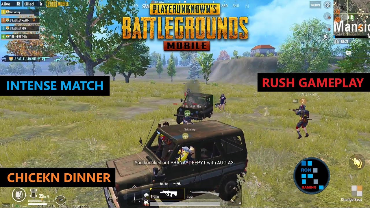 PUBG MOBILE | INTENSE MATCH WITH AMAZING KILLS CHICKEN DINNER - YouTube