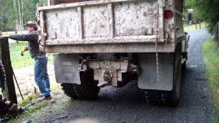 Start Up And More On My Dads 1966 Ford F600 5 Yard Dump Truck Youtube