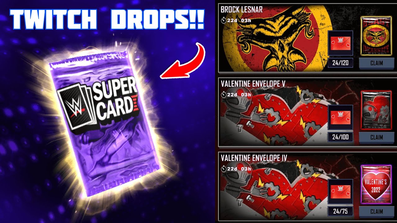 CLAIMING ALL TWITCH DROP REWARDS!! (FREE ROYAL RUMBLE PRO) | WWE SuperCard