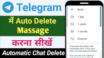 Telegram Massage Auto Delete Enable Kaise Kare | How To Use Auto Delete Feature in Telegram
