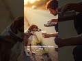 he shared his last water… and got a miracle back 😭❤️ #shorts #viral #emotional #dogstory #ytshorts