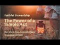 THE POWER OF  A SIMPLE ACT, Rev. Gloria Cox [NOV 22, 2020 WORSHIP SERVICE]