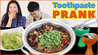 Homemade Spicy Beef Pot with Toothpaste Prank | 用牙膏恶搞男友，在家吃自制香辣牛肉锅