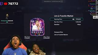iShowSpeed Packs Cristiano Ronaldo's Real Madrid Card On FIFA 🤯🐐 screenshot 5