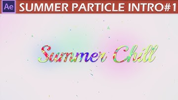 After Effects Particle Simple Text Intro Tutorial Part 1