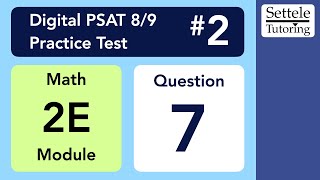 Digital PSAT 8/9 #2, Math Module 2E (easy), Question 7 (xy-plane)