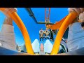 Batman the ride  six flags discovery kingdom  onride 4k  wide angle