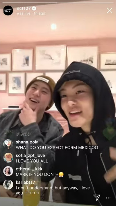 #NCT127 Mark and Jaehyun ig live “Why do you guys want Jaehyun hyung to be bald???”