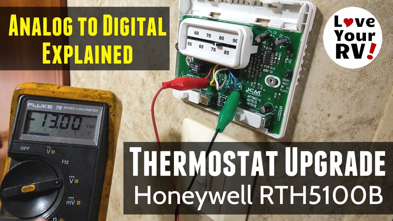 Analog To Digital Rv Thermostat Upgrade Mod Explained Youtube