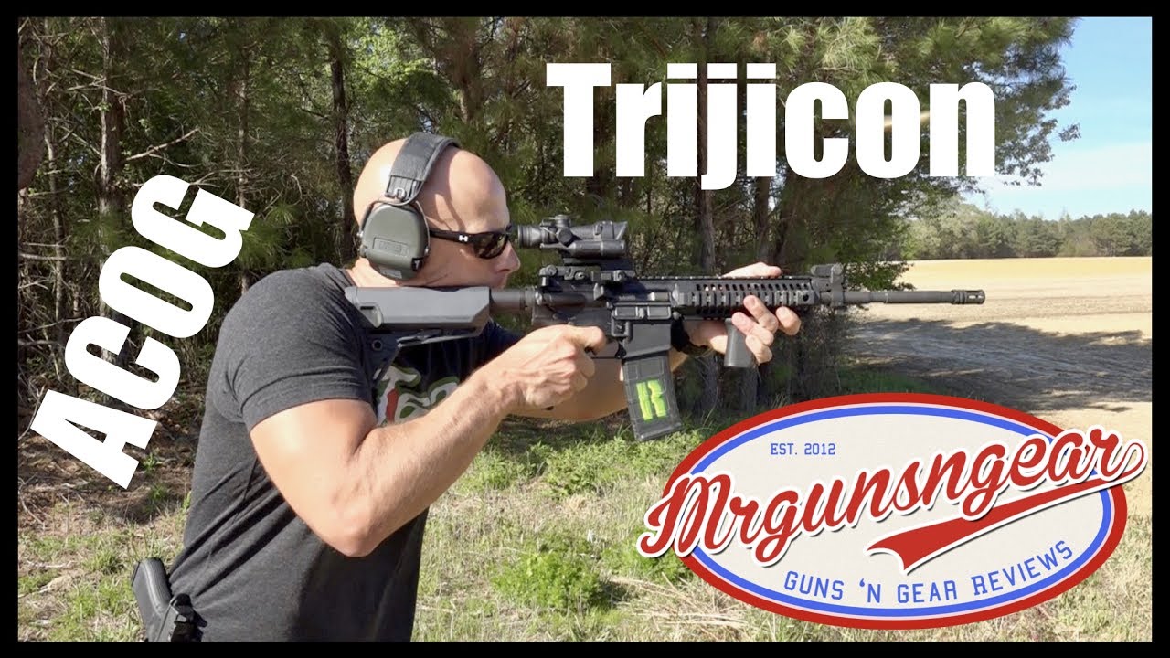 scope realty Trijicon TA02 ACOG 4x Battery Illuminated LED Combat Optic Review (HD)