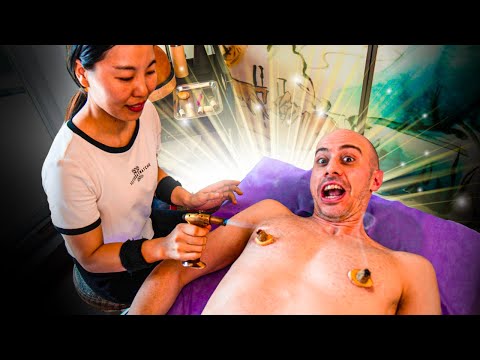 ASMR Belly Massage with Moxibustion (nipple treatments)