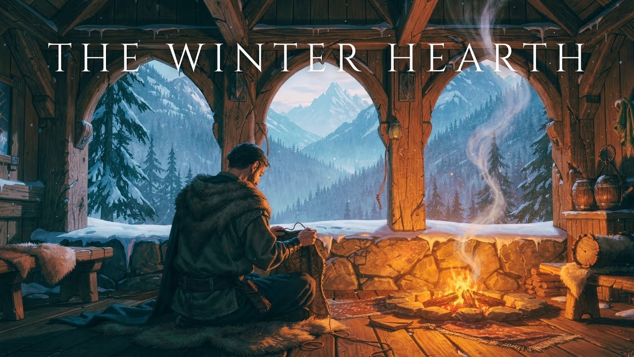 The Winter Hearth: Nordic Mountain Cabin Ambience for Focus and Study
