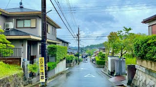 4K Japan Heavy Rain Walk  Neighborhood Walking Tour in Nisshin City, Aichi, Japan 7/2021