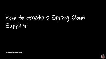 How to create a Spring Cloud Supplier