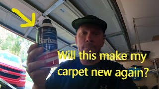 Cleaning my Bass Boat Carpet with Barbasol Shaving cream??  What the HECK!! Let’s see if this works!