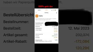 Temu 100€ Coupon code alles free/kostenlos screenshot 3