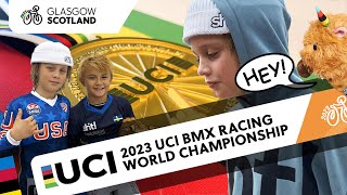 Fun & Hard racing in Boys 10 at the 2023 UCI BMX Racing World Championship in Glasgow