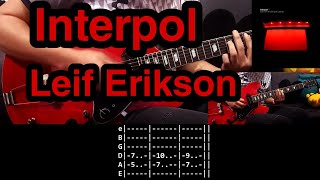 Video thumbnail of "Leif Erikson - Interpol  (2 Guitars Cover, TAB + Tutorial)"