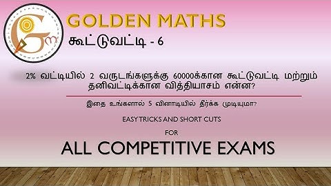 Compound interest part 6 (5 seconds tricks and shortcuts)
