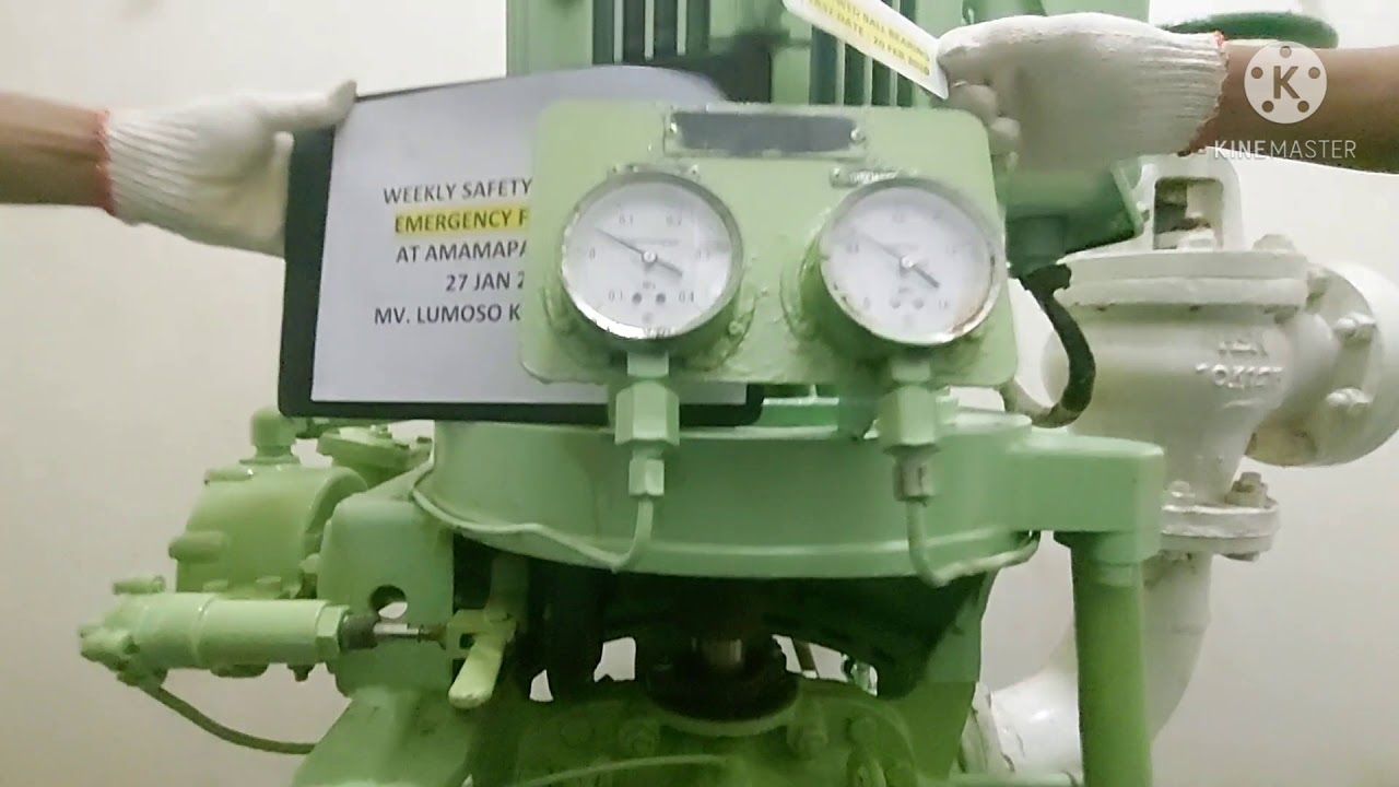 Weekly routine , test Emergency Fire pump