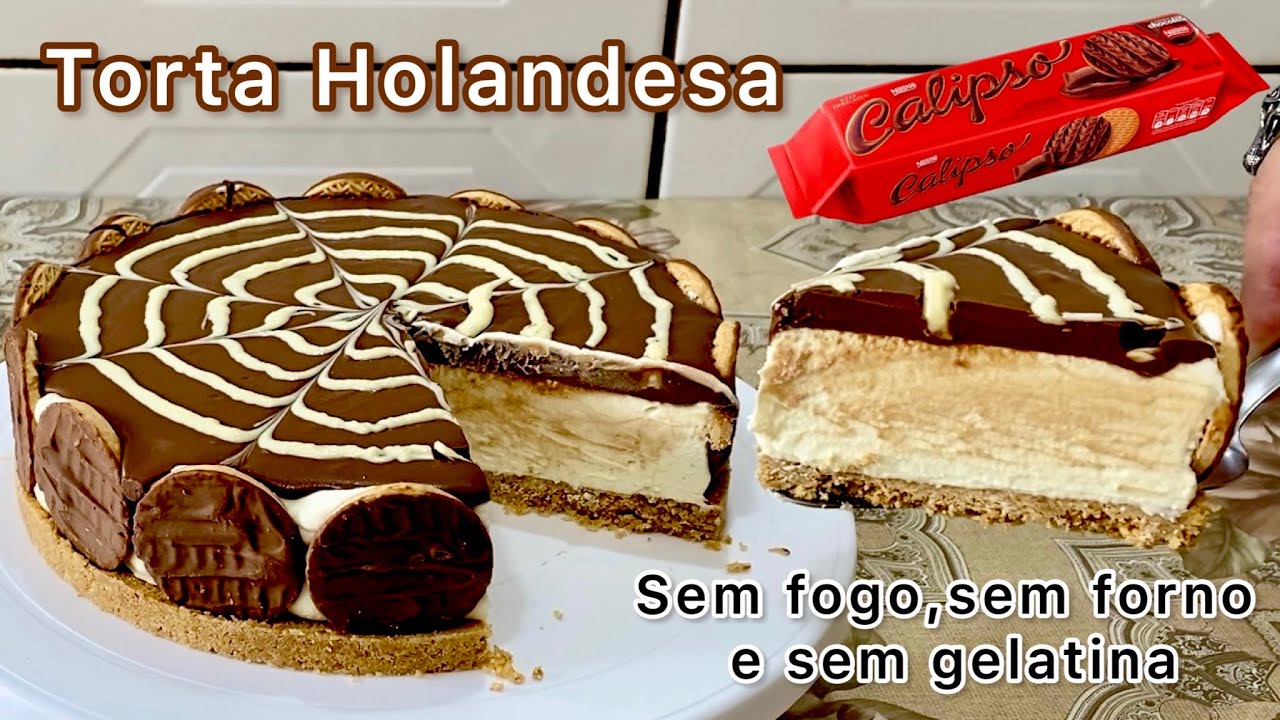TORTA HOLANDESA SEM FOGO, SEM FORNO E SEM GELATINA
