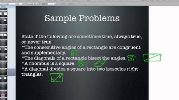Properties of Special Parallelograms Part 1