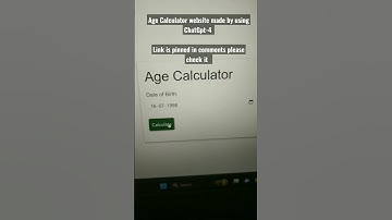 Age calculator website made with help of chatGpt-4.0 #chatgpt4 #chatgpt #webdevelopment