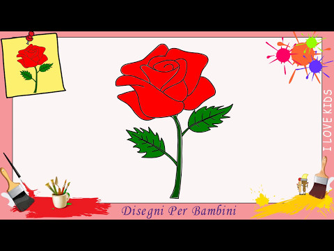 Video: Come Disegnare Una Rosa Per Bambini