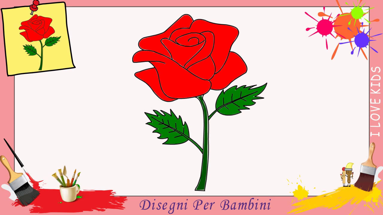 Disegni Di Rosa Come Disegnare Una Rosa Facile Passo Per Passo Per Bambini