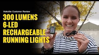 Customer Product Review: 300 Lumens 6-LED Running Light Rechargeable Walking Lights