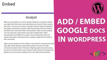 How to Display Google Docs File using Plugin in WordPress | Embed Shortcode