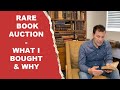 Rare book auction what i bought why and what i paid