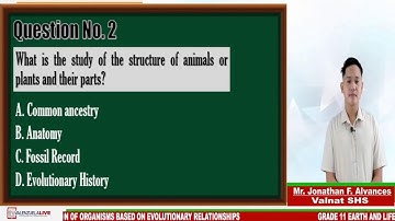 G11 EARTH AND LIFE SCIENCE (Q2-W6)-CLASSIFICATION OF ORGANISMS BASED ON EVOLUTIONARY RELATIONSHIPS