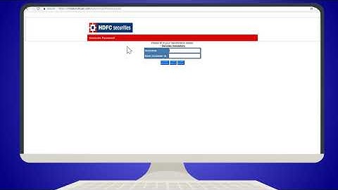 Forgot Password - mPowered | HDFC Securities