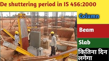 De Shuttering Period as per IS 456:2000|| Stripping Time of Formwork|| No confuse civil engineer||
