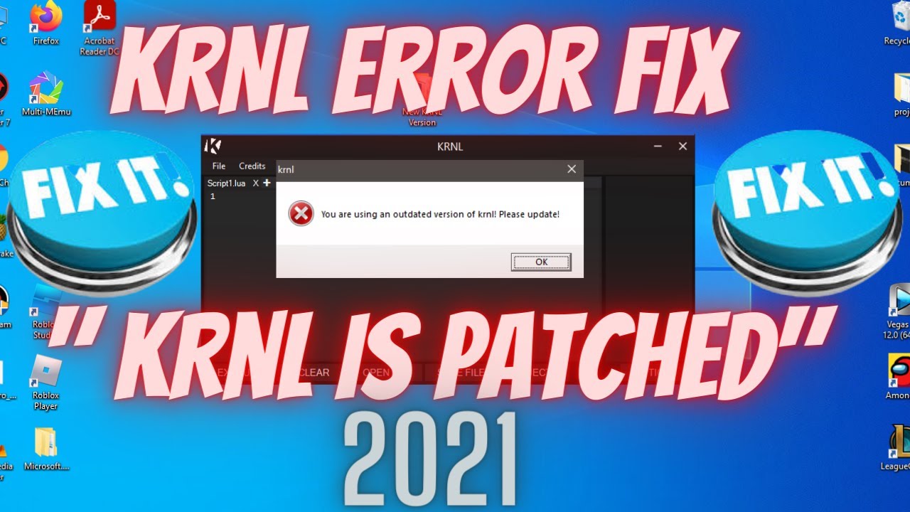 krnl stopped working, it gave me this error help(I updated and redownloaded  already, it didn't work) : r/Krnl