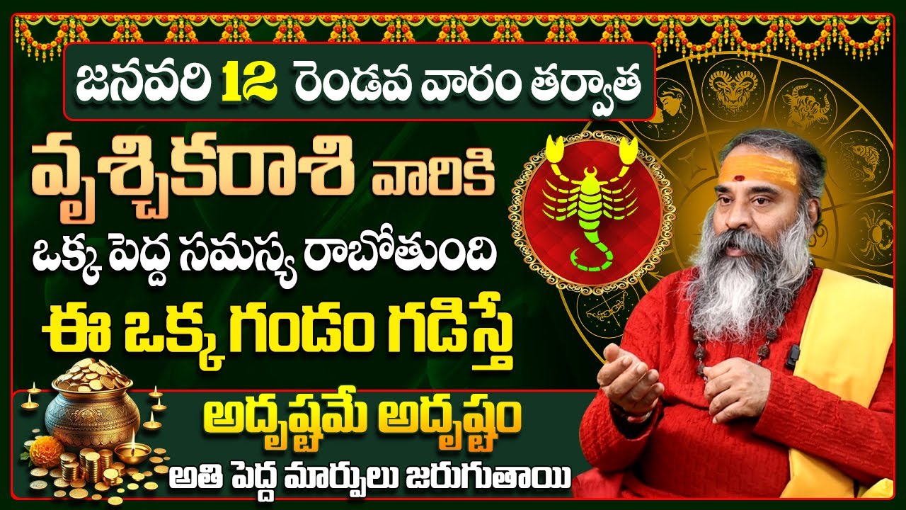 Vruschika Rashi Phalalu January 2026 |వృశ్చిక రాశి ఫలాలు 2026 | January Month Horoscope 2026 Monthly