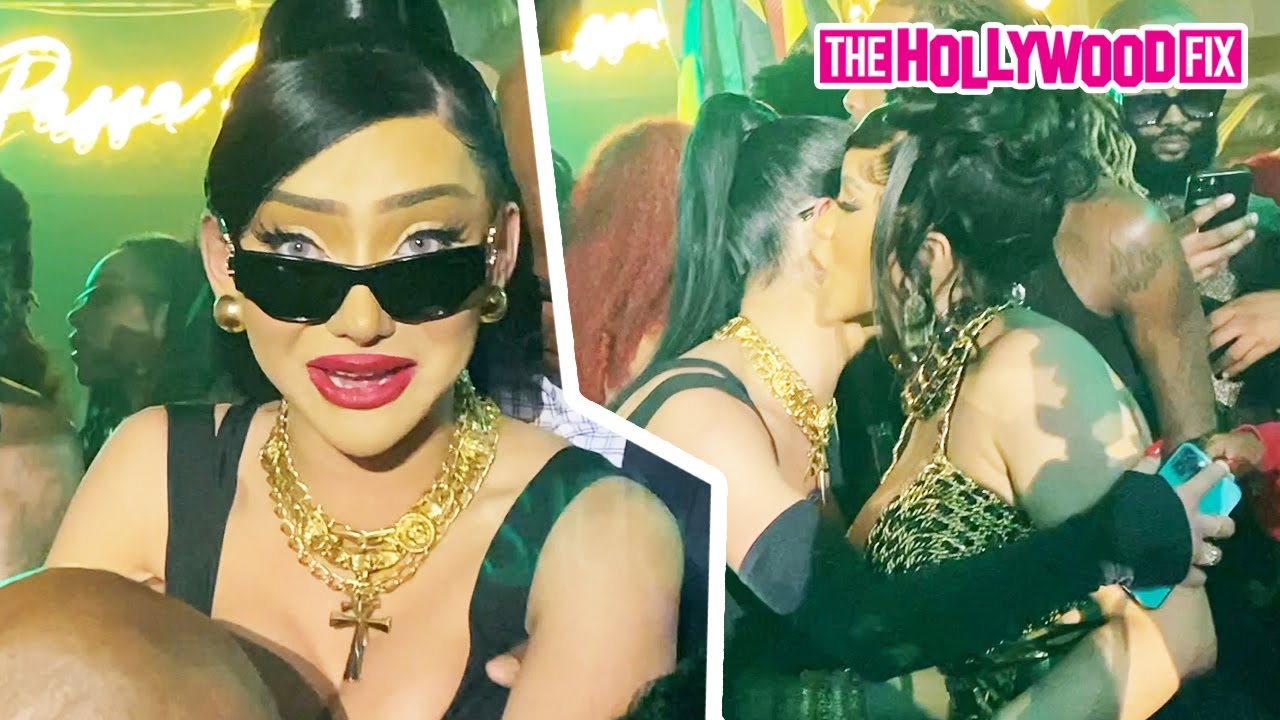 Nikita Dragun Gets On Stage With Cardi B At Her 29th Birthday Party In Los Angeles, CA 10.11.21