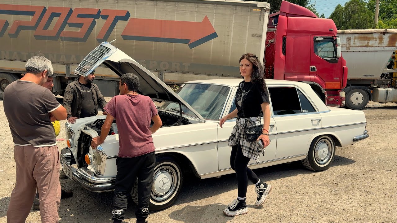 С БАНДОЙ ГРУЗИН оживляем Mercedes чтоб я смогла вывезти его в Россию