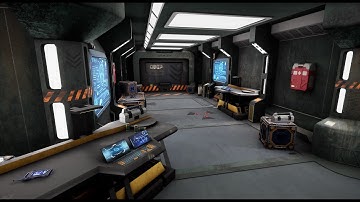 Sci Fi Hallway Level Showcase -UE4