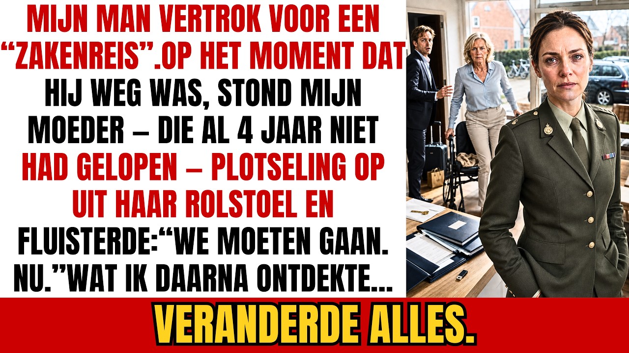 Ik stond koffie te zetten toen ik achter me voetstappen hoorde. Vier jaar lang had ik alleen het elektrische gezoom van mijn moeders rolstoel gekend. Maar daar stond ze, op haar eigen benen,...