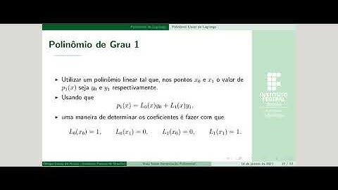 Cálculo Numérico: Polinômio de Lagrange