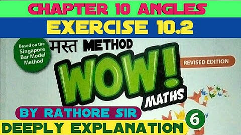 Class 6th exercise 10.2 wow maths book solutions