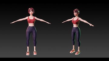 Stylized Character Girl -  Alice - Blender Cycles and Eevee - 3D Model Download