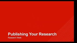 Publishing Your Research - Part 2